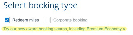 New booking search